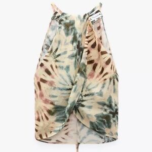 Zara Multi-Colour Sleeveless Top Size L NWOT